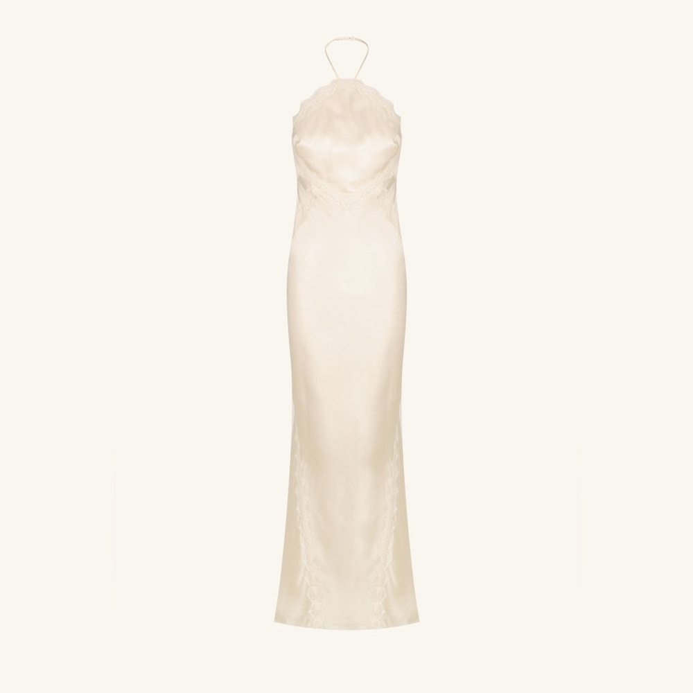 Shona Joy Lace Halter Dress (La Lune Open Back)